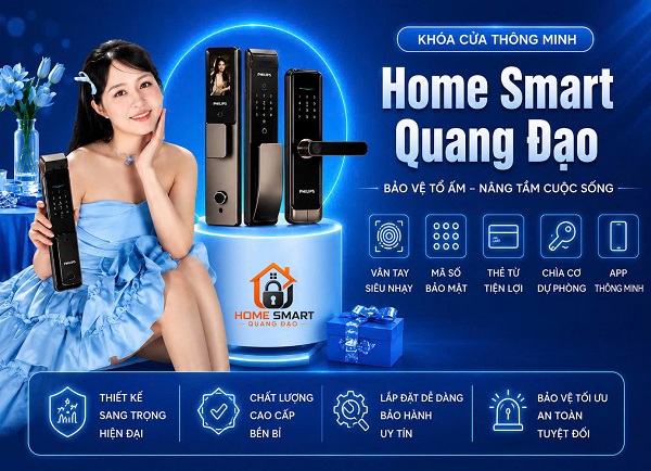 Banner khoá cửa thông minh philips