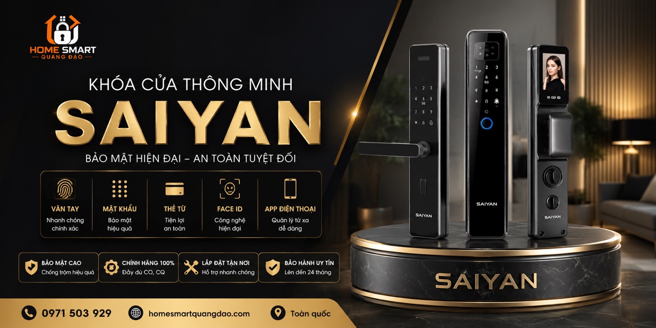 Banner Khóa Cửa Thông Minh Saiyan