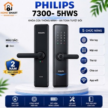 Khóa Cửa Thông Minh Vân Tay PHILIPS 7300 - 5HWS