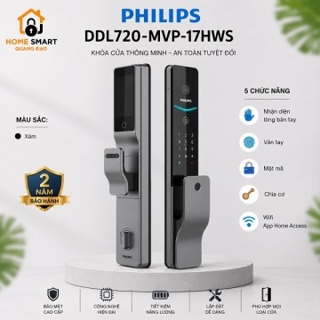 Khóa Cửa Thông Minh Vân Tay PHILIPS DDL720 - MVP -17HWS