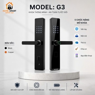 Khóa Cửa Thông Minh Vân Tay Saiyan G3