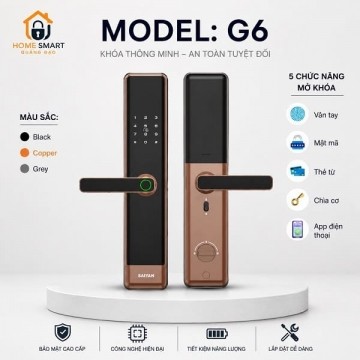 Khóa Cửa Thông Minh Vân Tay SAIYAN G6