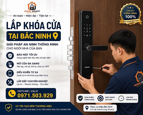 Lắp khoá cửa tại Bắc Ninh chính hãng