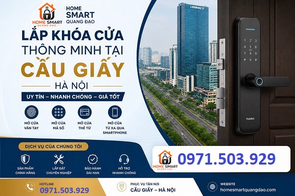 Lắp khoá cửa thông minh tại cầu giấy Hà Nội